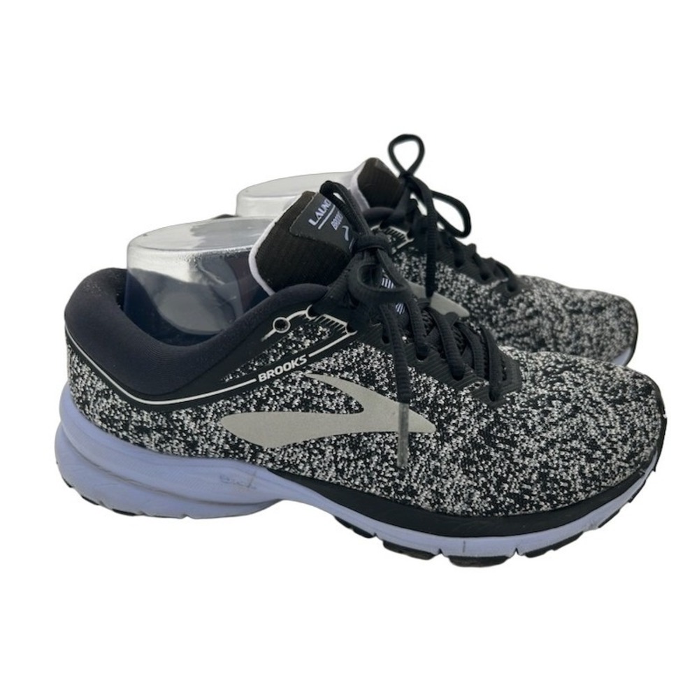 Brooks Launch 5 Running Shoes Women's Size 8.5 Black White Heathered